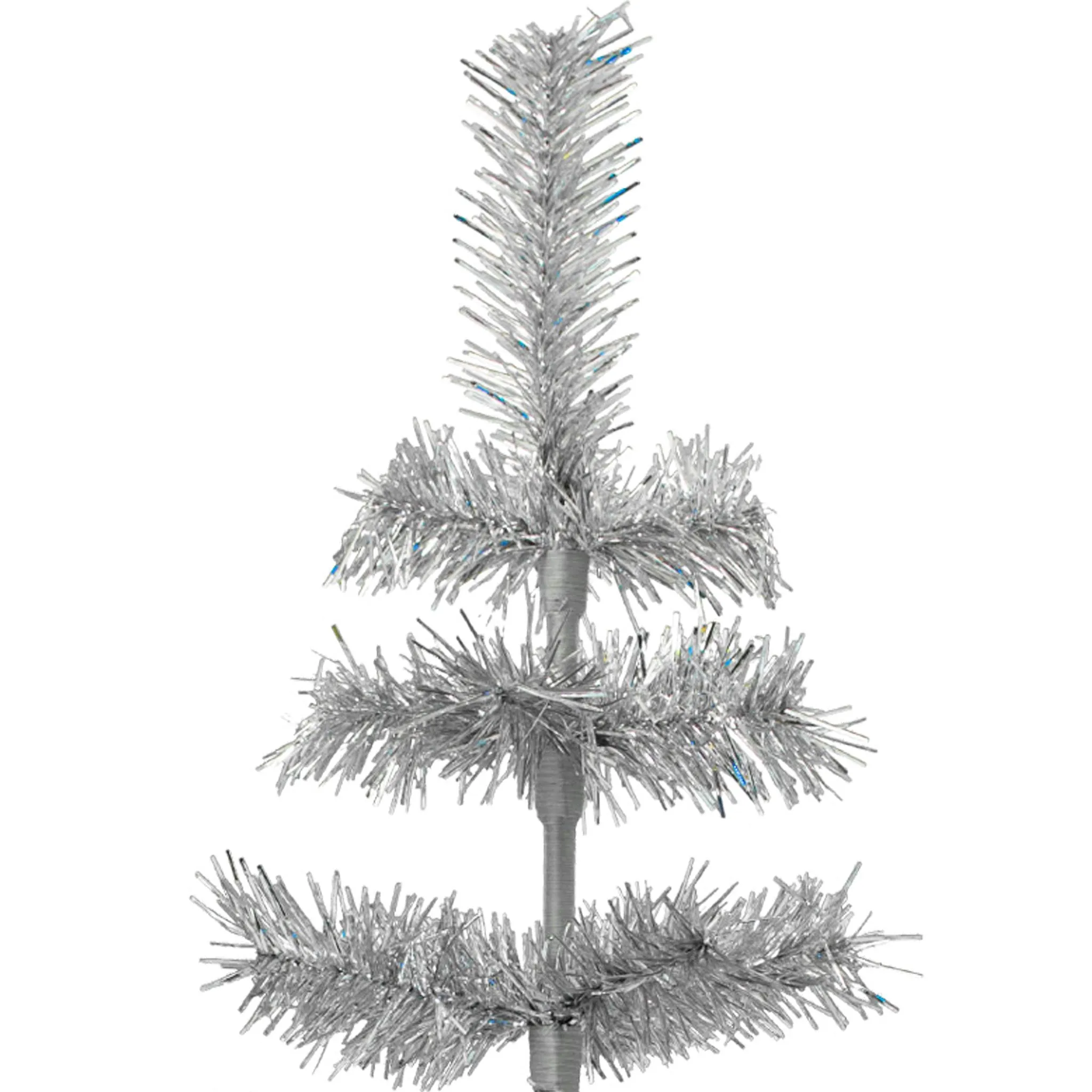 Silver Tinsel Christmas Tree