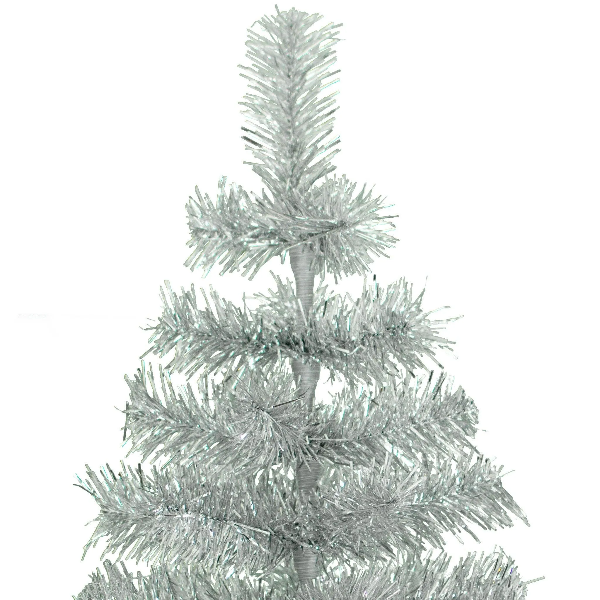 Silver Tinsel Christmas Tree