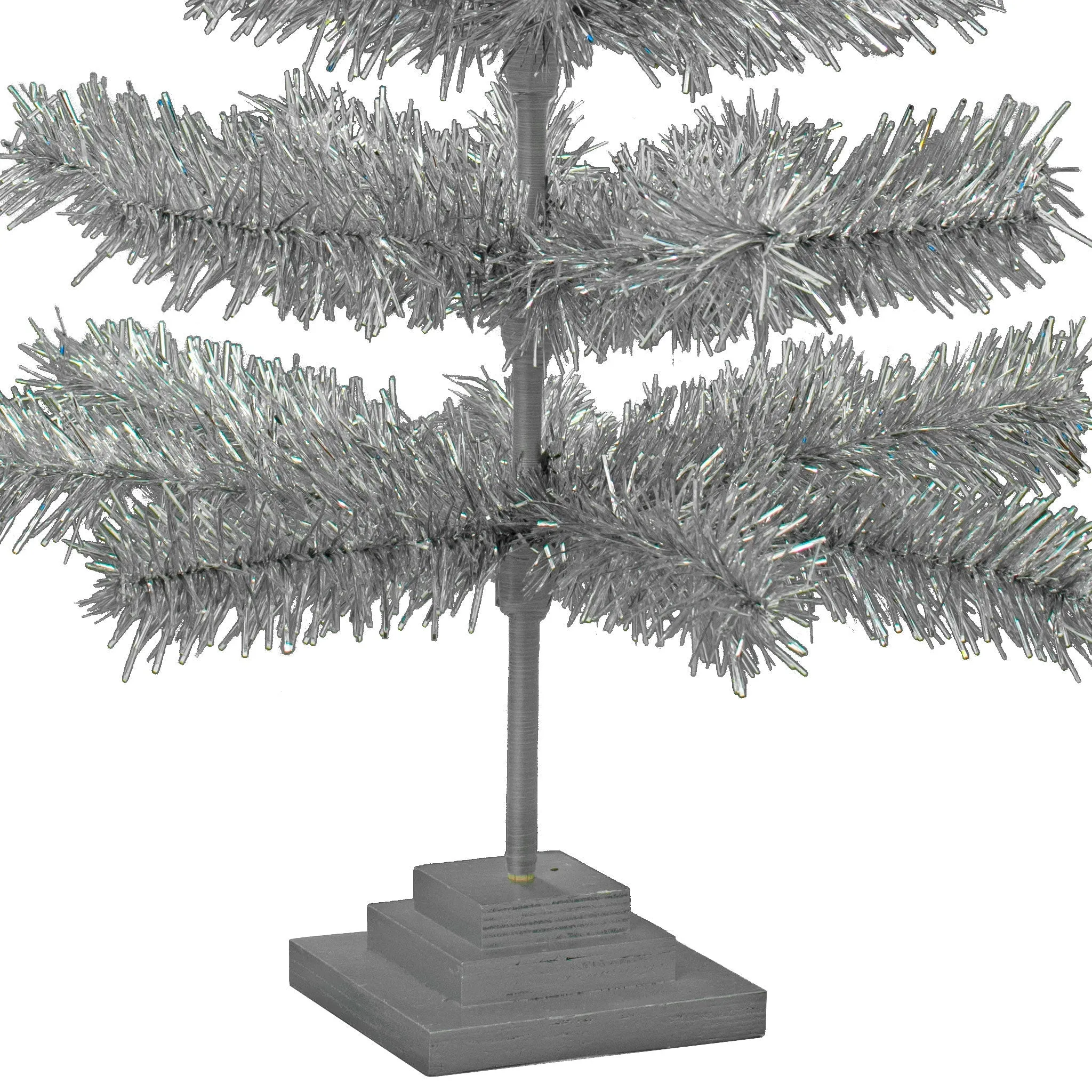 Silver Tinsel Christmas Tree