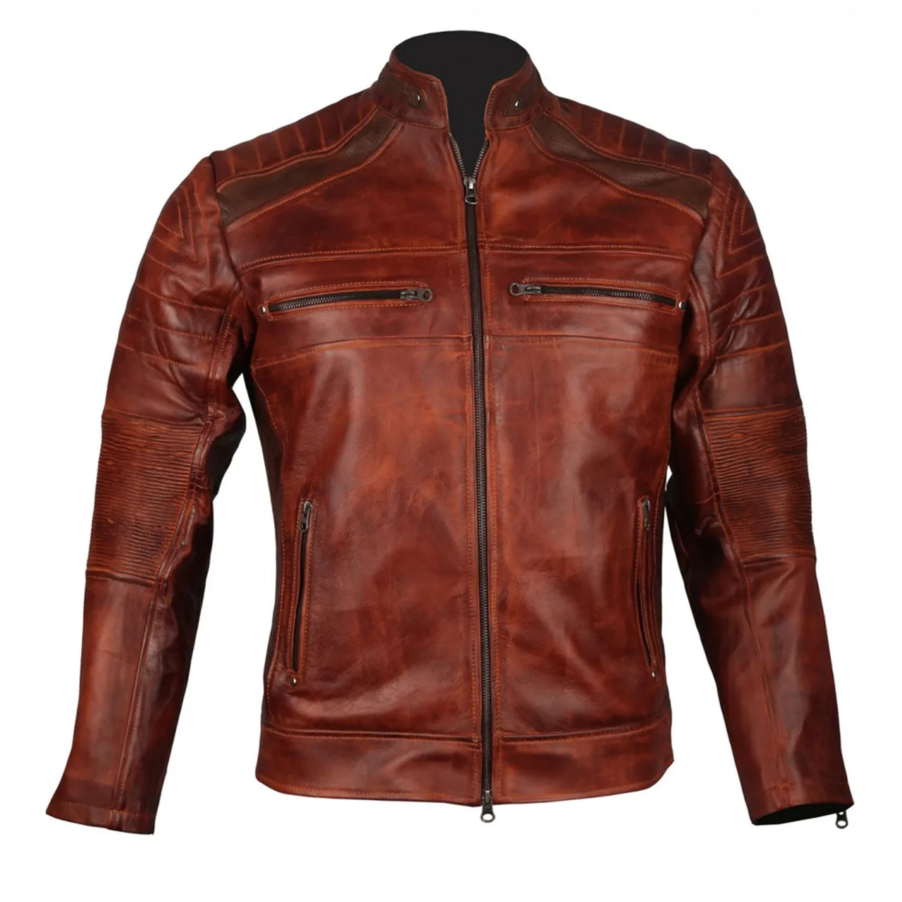 Slim Fit Biker Zipper Mens Jacket