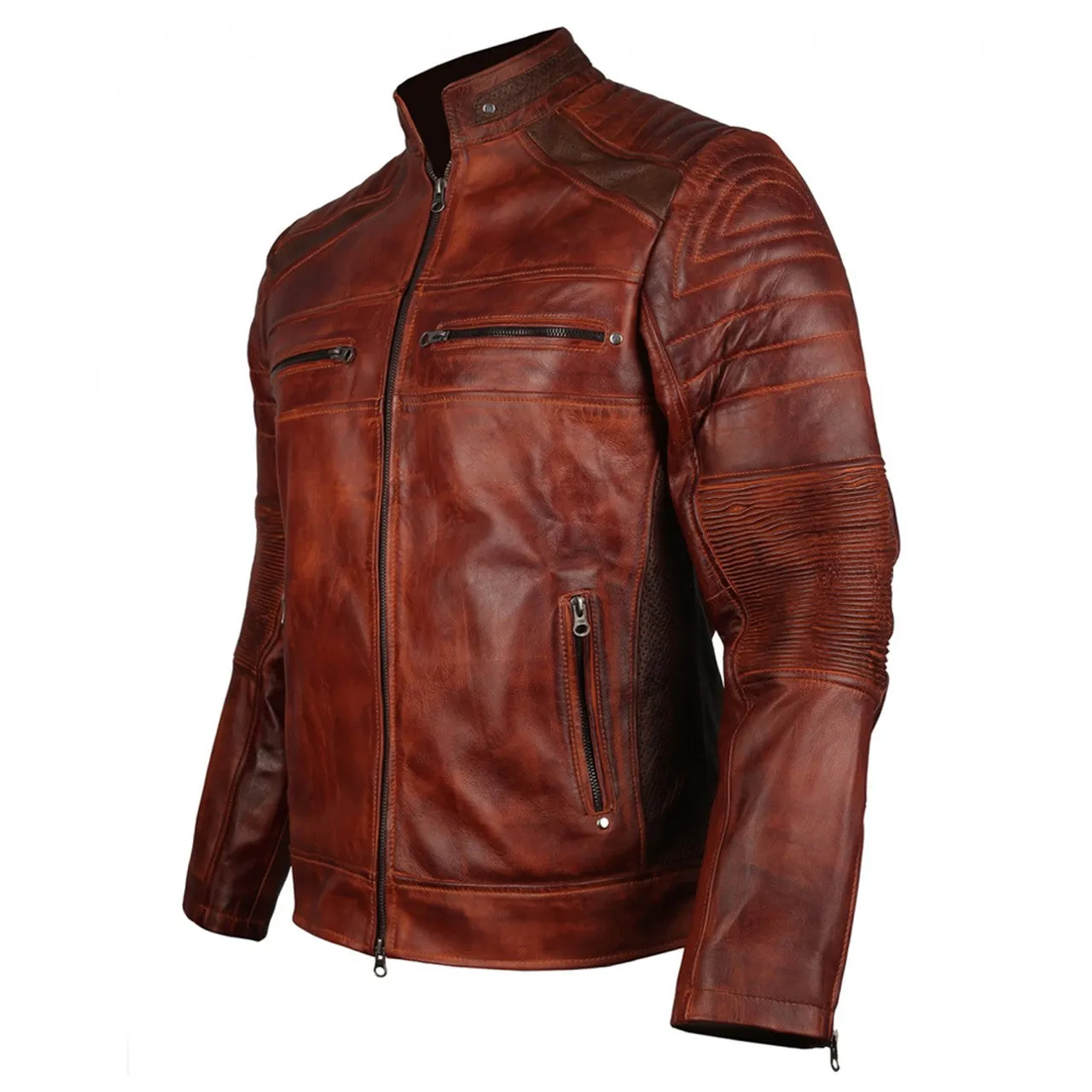 Slim Fit Biker Zipper Mens Jacket