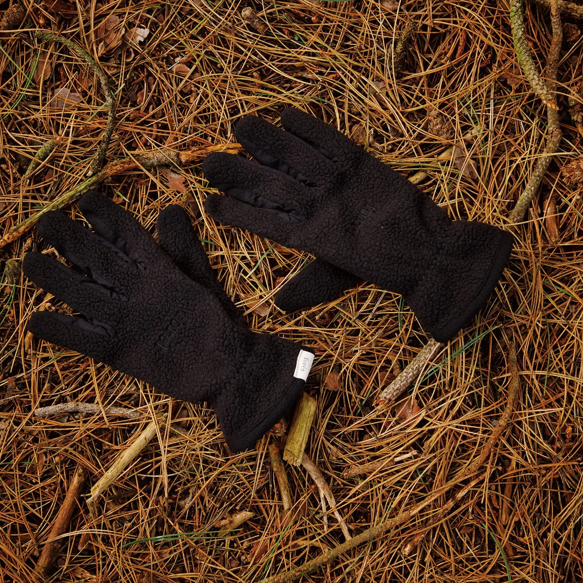 Snow Polartec Fleece Gloves - Black