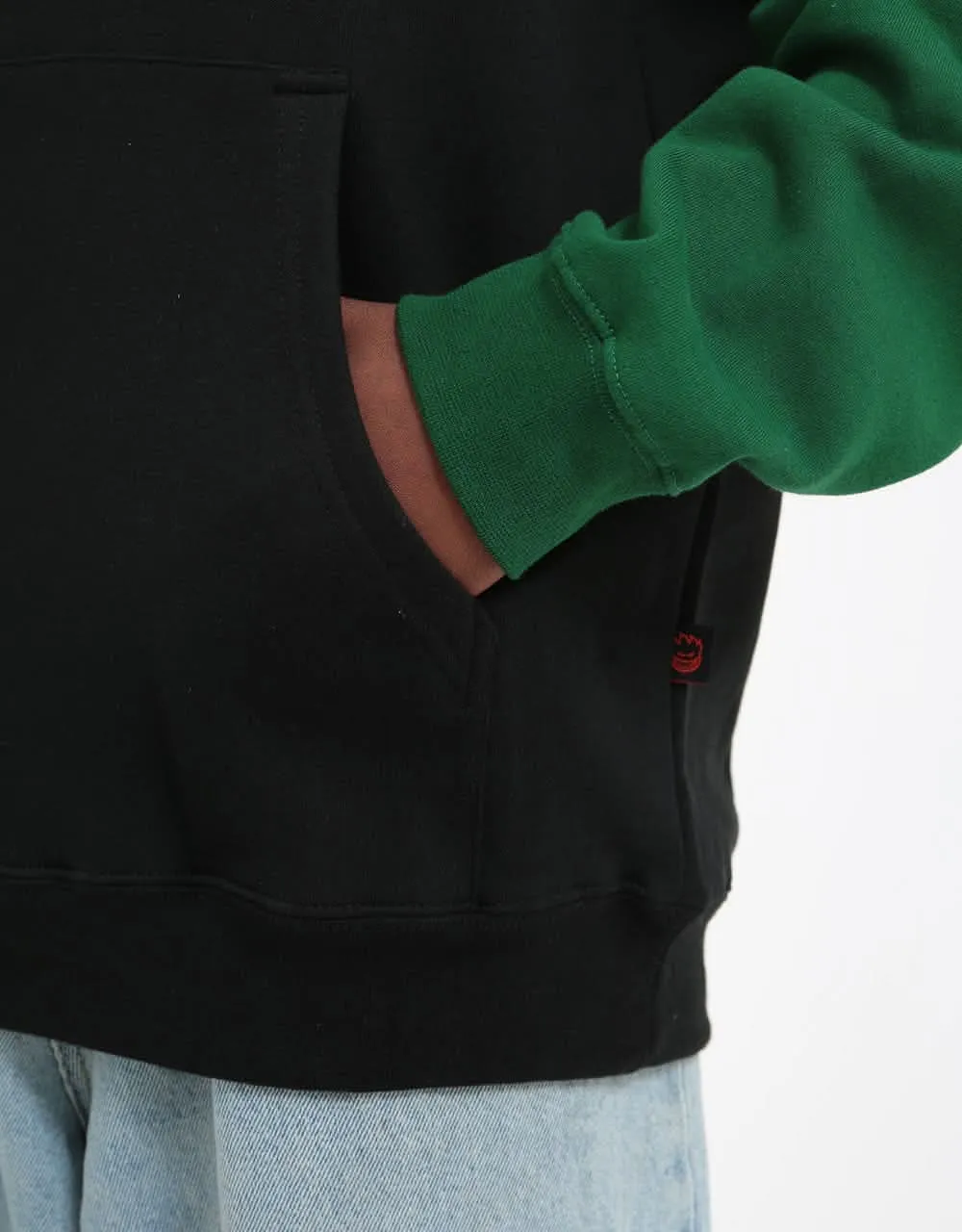 Spitfire Bighead Blocked Pullover Hoodie - Black/Maroon/Dark Green