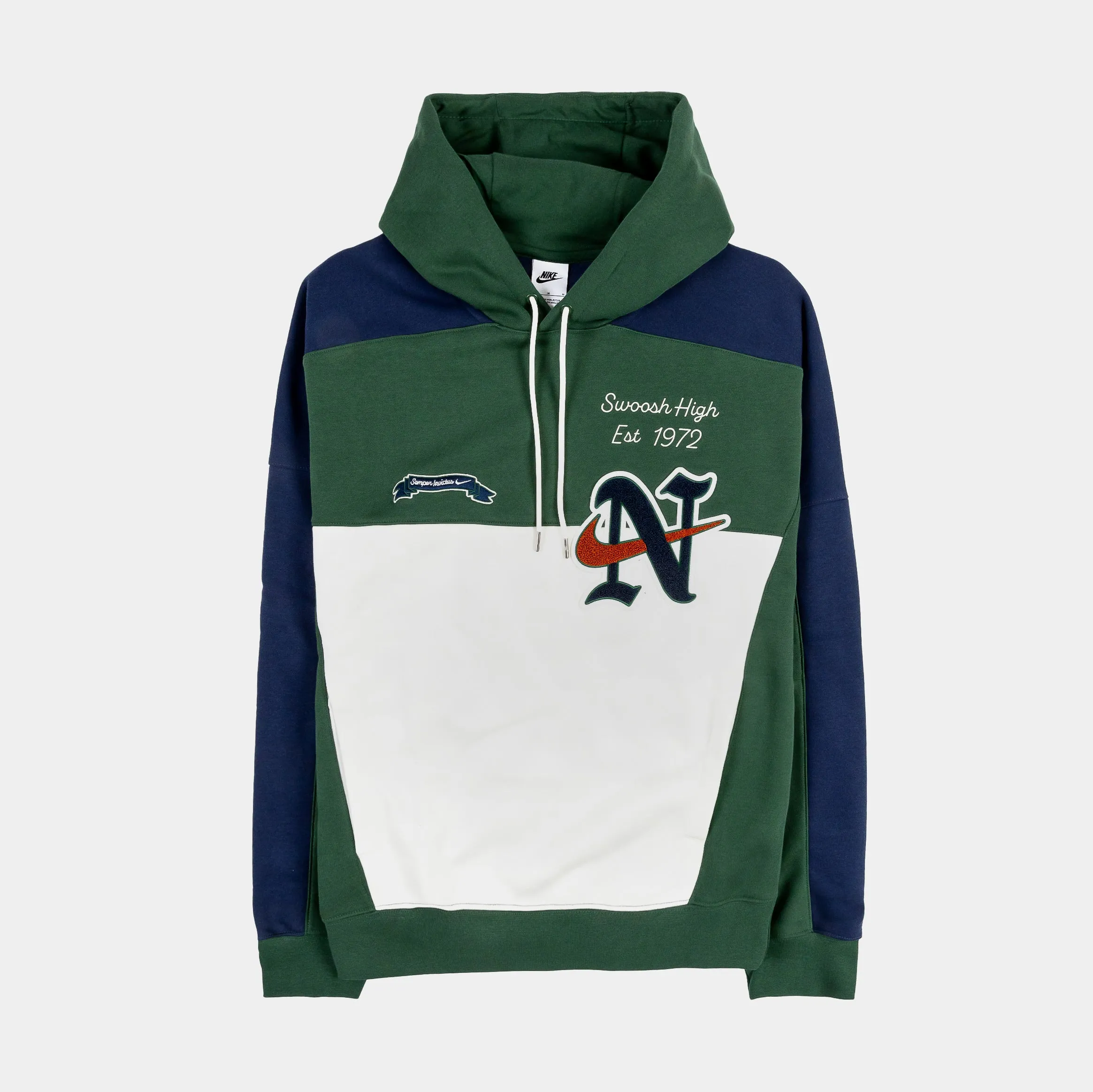 Sportswear Club Fleece Mens Hoodie (Green/Blue)