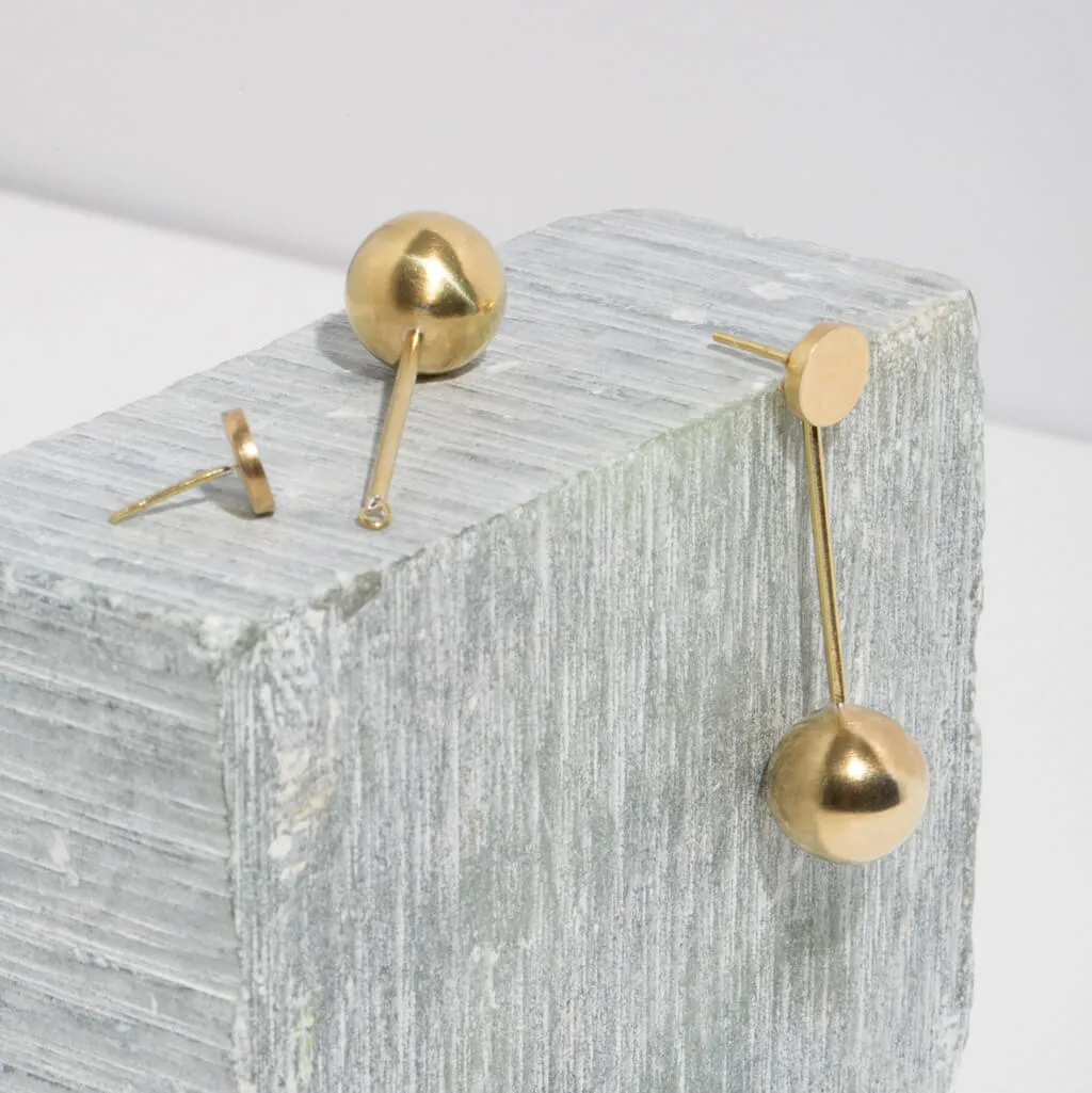 Strength Pendulum Earrings - Brass