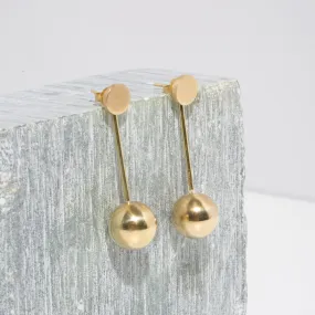 Strength Pendulum Earrings - Brass