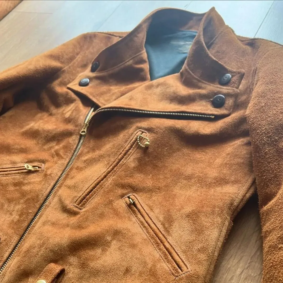 Suede Back Laces Leather Jacket