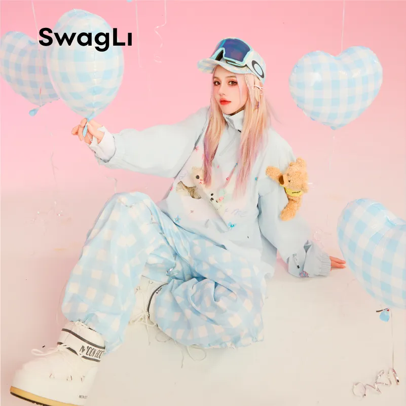 Swagli Cartoon Print Waterproof Hoodie/Pullover