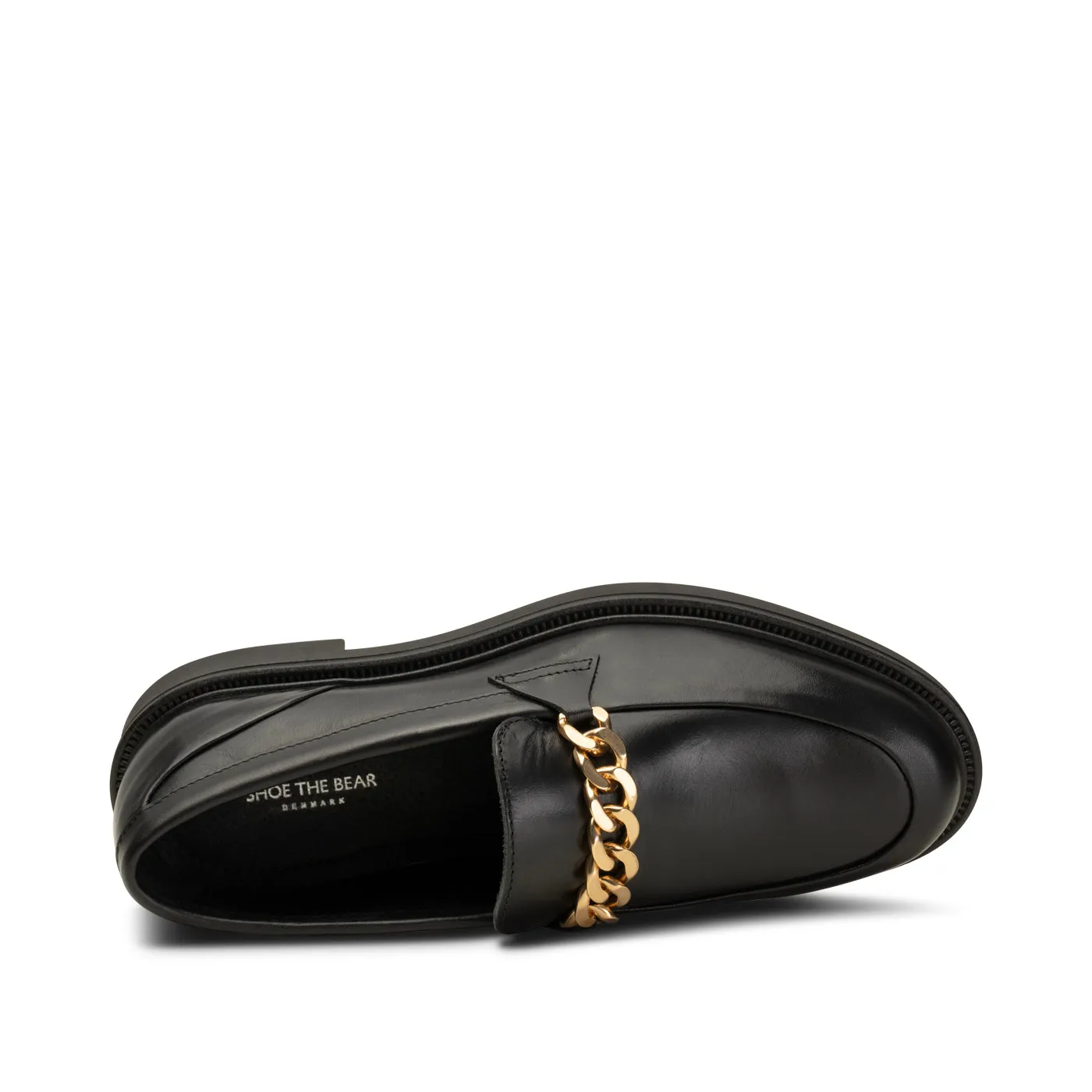 Thyra Chain Loafer Leather - BLACK