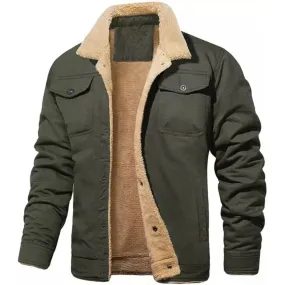 TMR Men's Fleece-Lined Winter Bomber Jacket