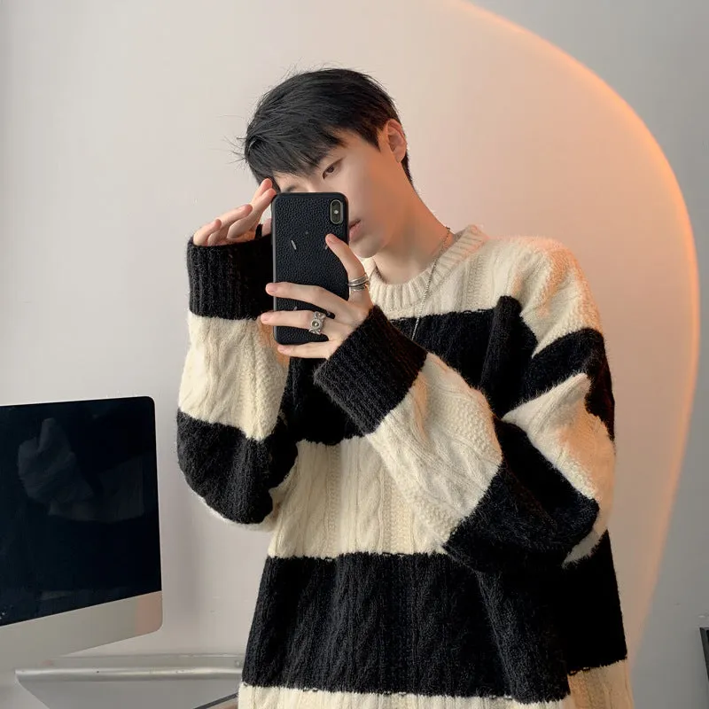 Toleet Winter Y2K Men's Street Style Outfits Men's Autumn and Winter 2024 Korean Style Sweater