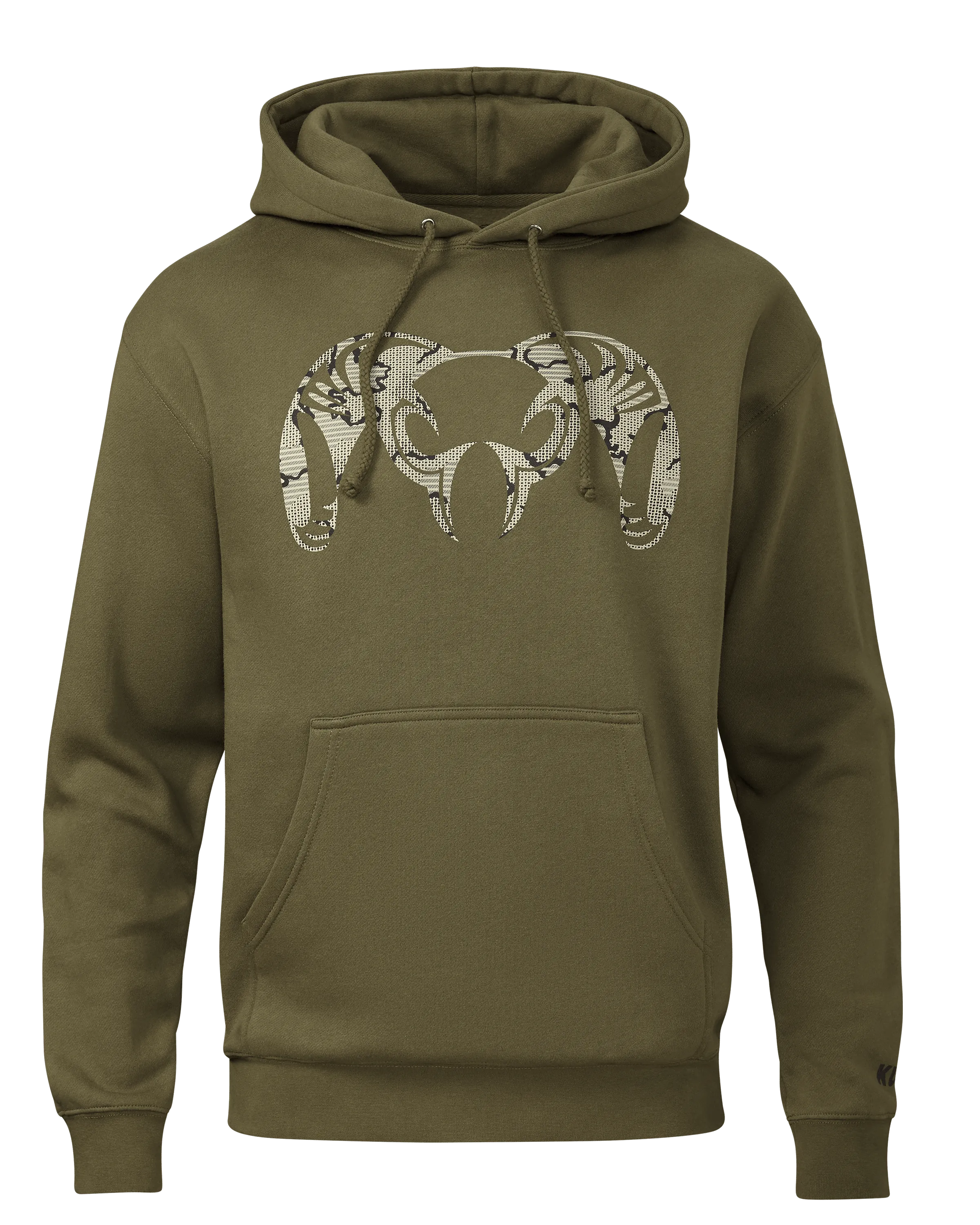 Tonal Ram Hoodie | Army