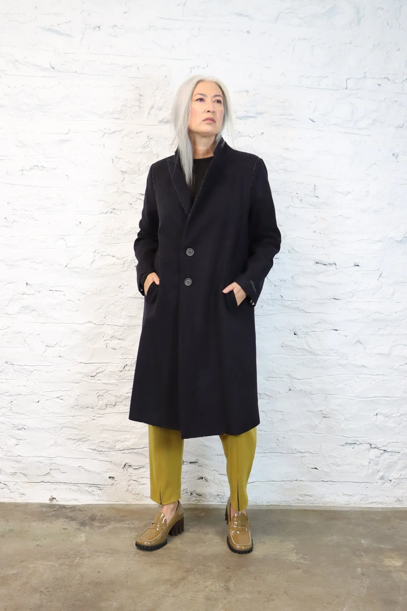 Umit Unal Black Wool Coat