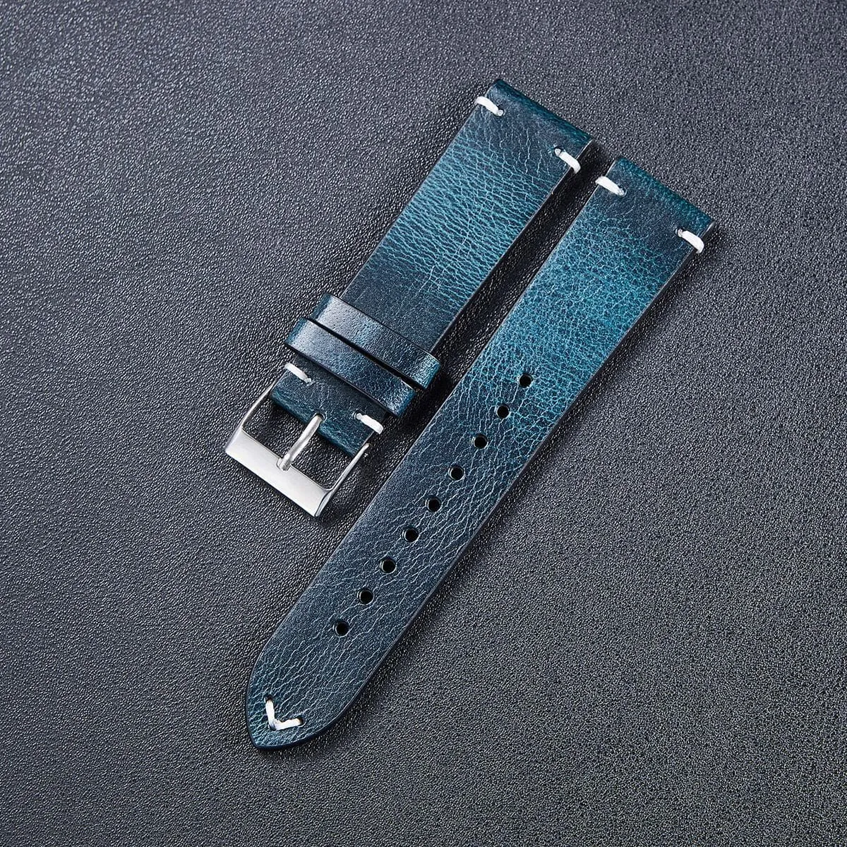 Vintage Oiled Leather Watch Straps Compatible with the Fossil Traditional 22mm Range