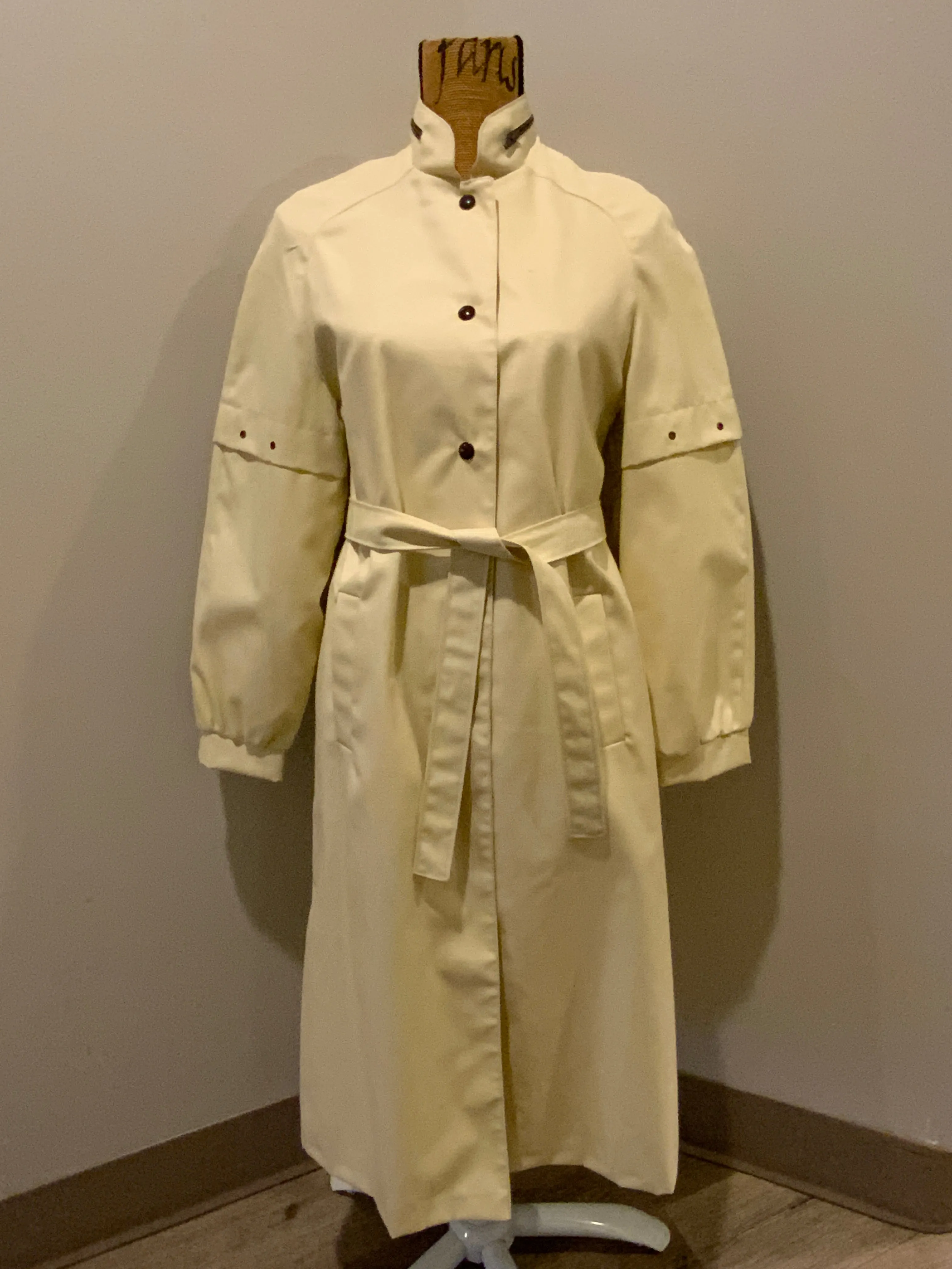 Vintage Westfield Cream Trench Coat, Made in Canada