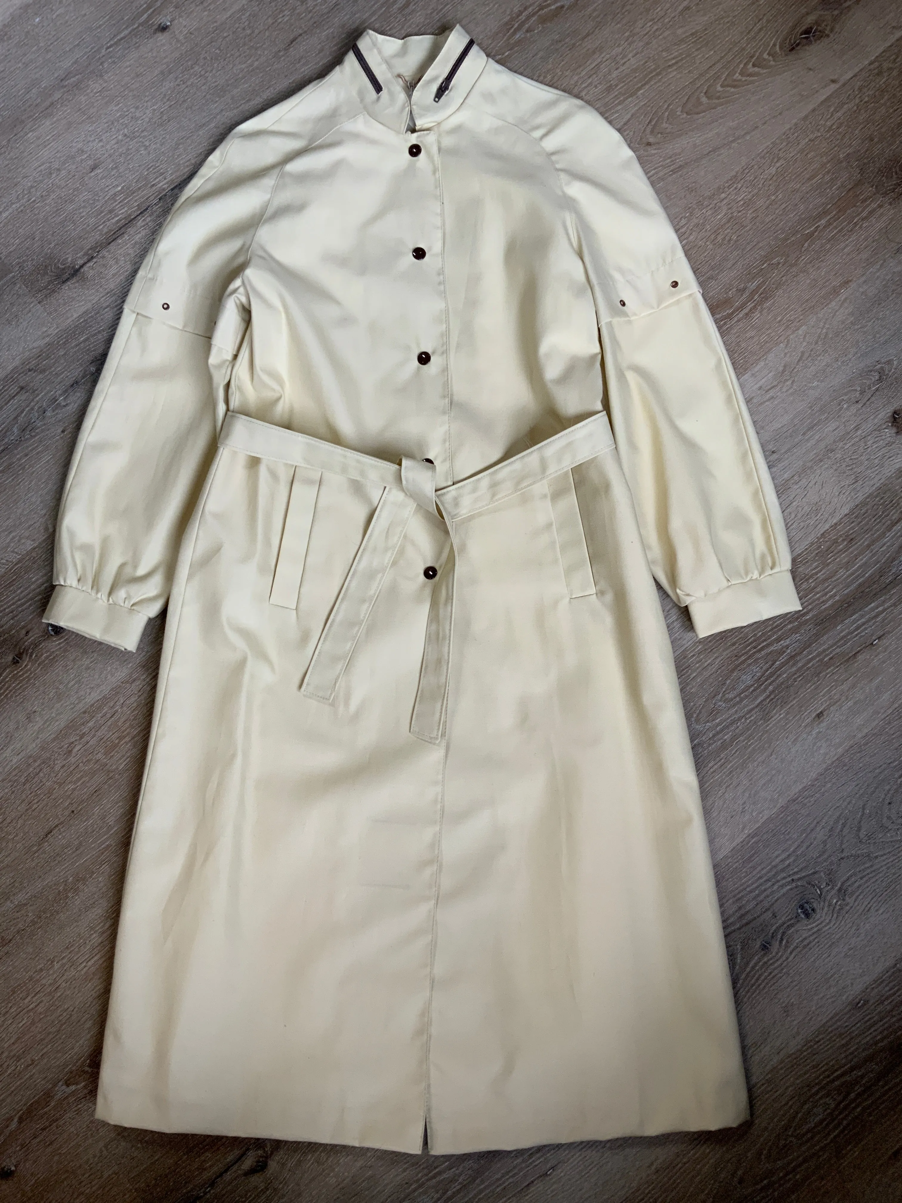 Vintage Westfield Cream Trench Coat, Made in Canada