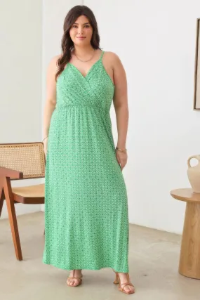 Voluptuous ( ) Plus Warp Bust Leg Slit Plus Size Maxi Dresses