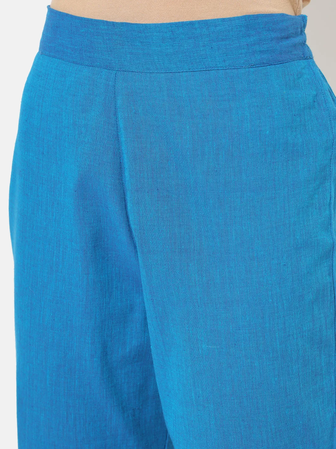 Weaves of South Blue Solid Trouser