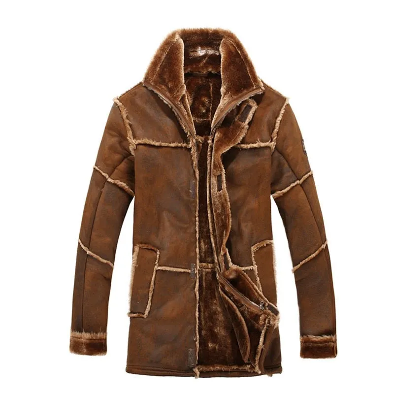 West Louis™ Warm Faux Suede Luxury Coat