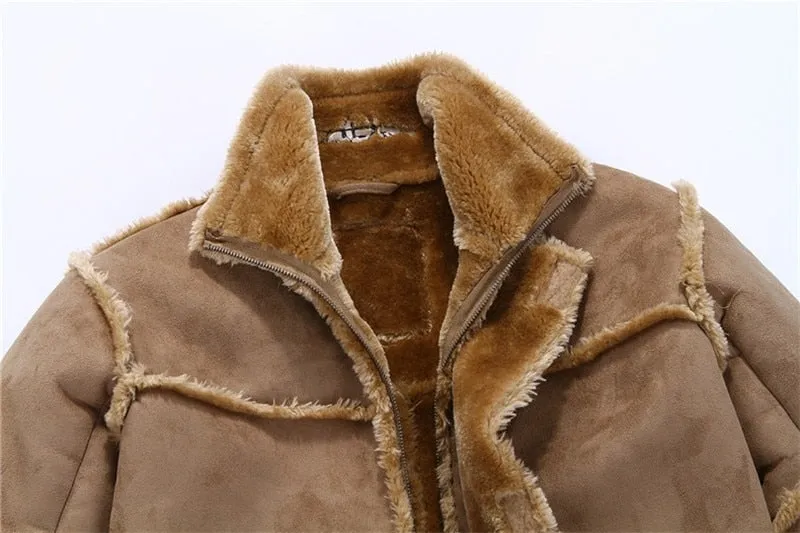 West Louis™ Warm Faux Suede Luxury Coat