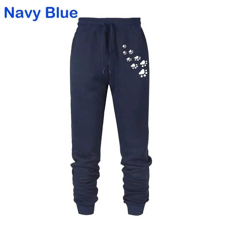 Women's Cat Paw Print Jogger Sweatpants - Outdoor Fitness & Casual Wear