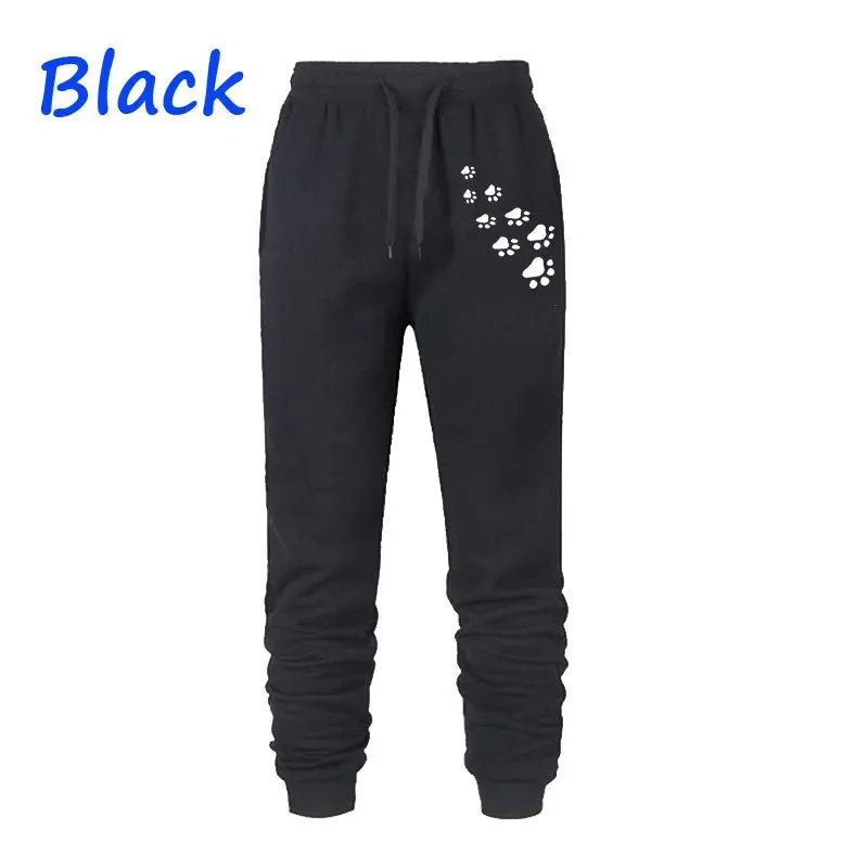 Women's Cat Paw Print Jogger Sweatpants - Outdoor Fitness & Casual Wear