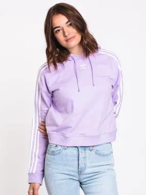 WOMENS CROPPED PULLOVER HOODIE - PURPLE - CLEARANCE