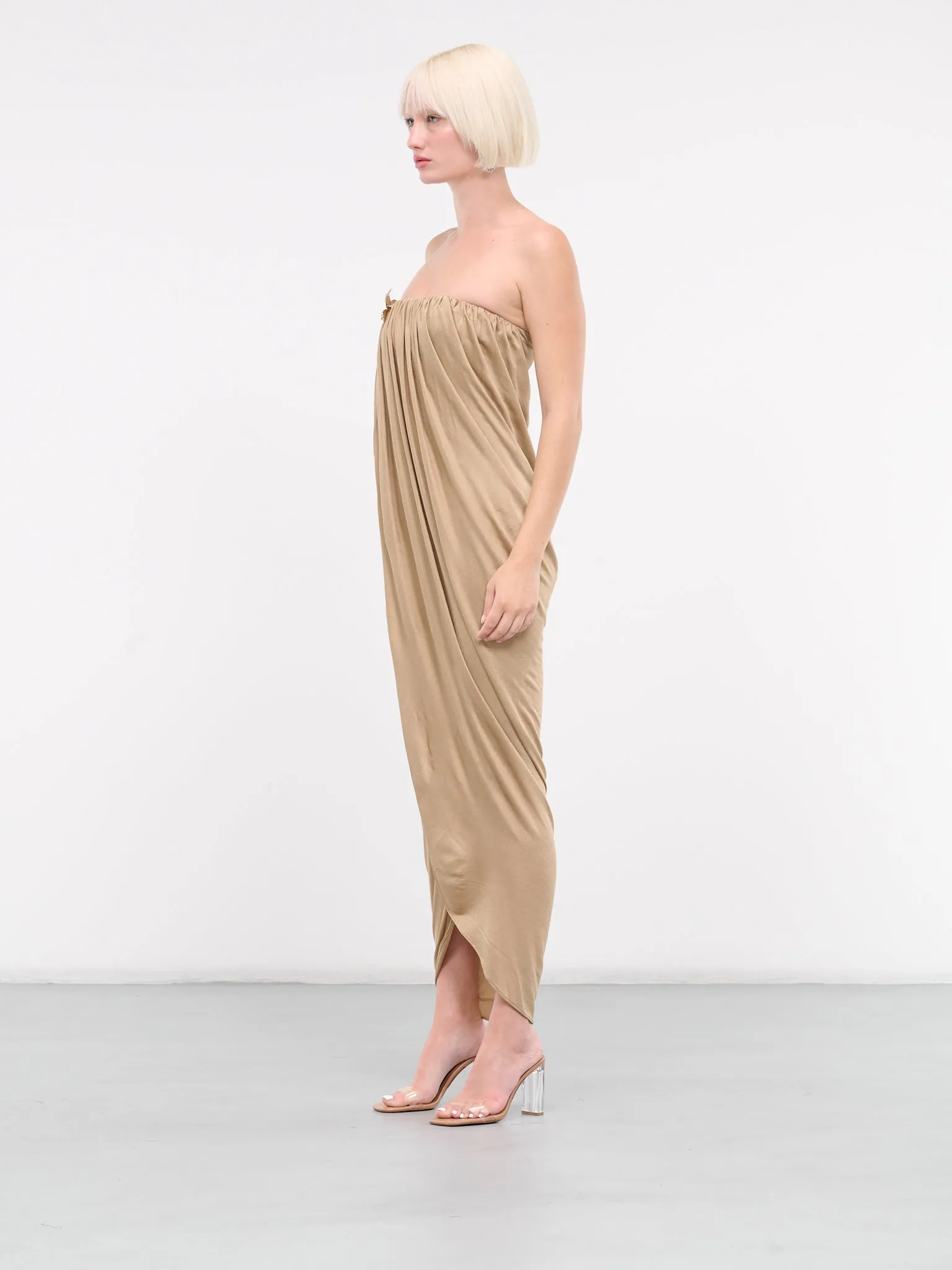 Wrap Maxi Dress (4A092A-N0824-ALMOND)