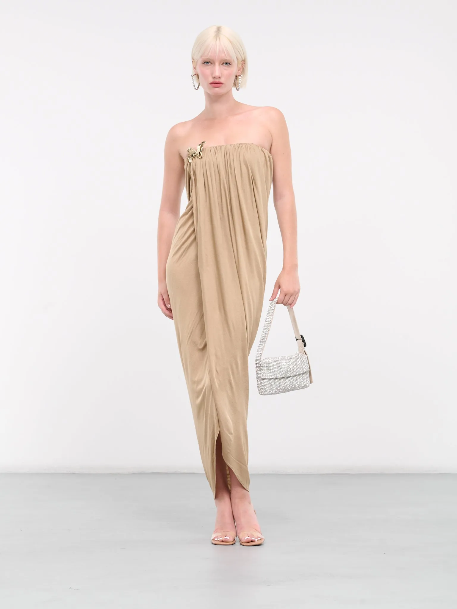 Wrap Maxi Dress (4A092A-N0824-ALMOND)